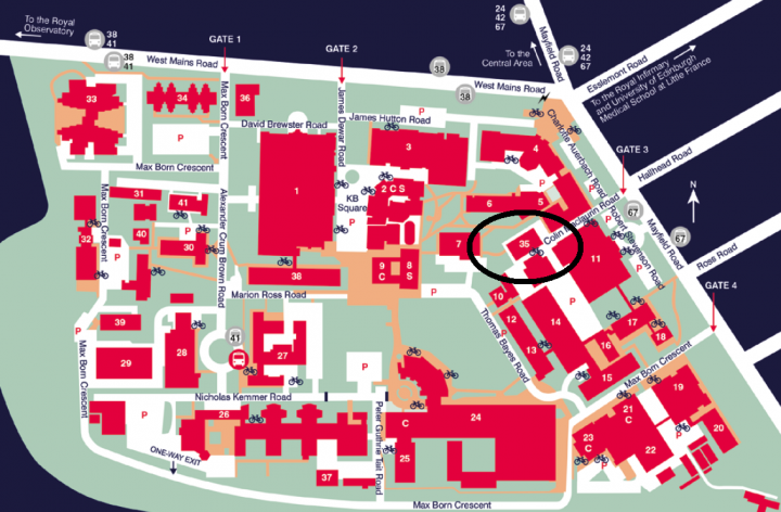 Map to King's Buildings Chaplaincy