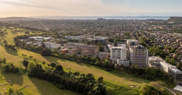 Aerial image of the King's Buildings, which sit between the city and Craigmillar Park Golf Course.