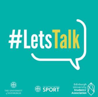 Let's Talk Podcast Image: green background with a white speech bubble in the speech bubble the text #LetsTalk.
