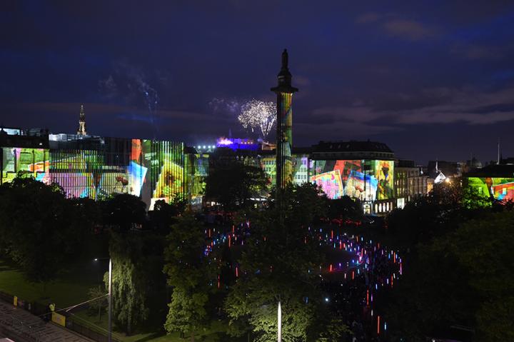 Edinburgh International Festival opening event in St Andrew Square Bloom 2017
