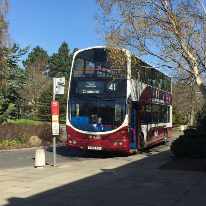 Lothian Buses Service 41 at the King's Buildings bus stop