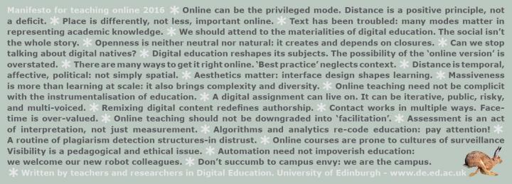 manifesto for teaching online 2016