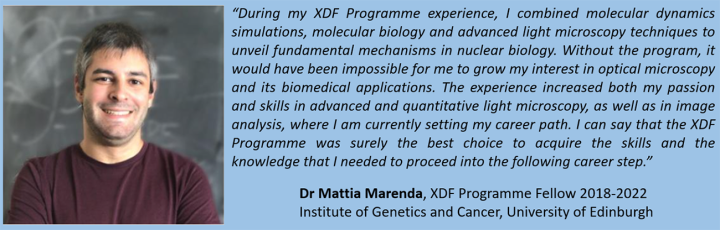 Dr Mattia Marenda, XDF Programme Fellow 2018-2022.