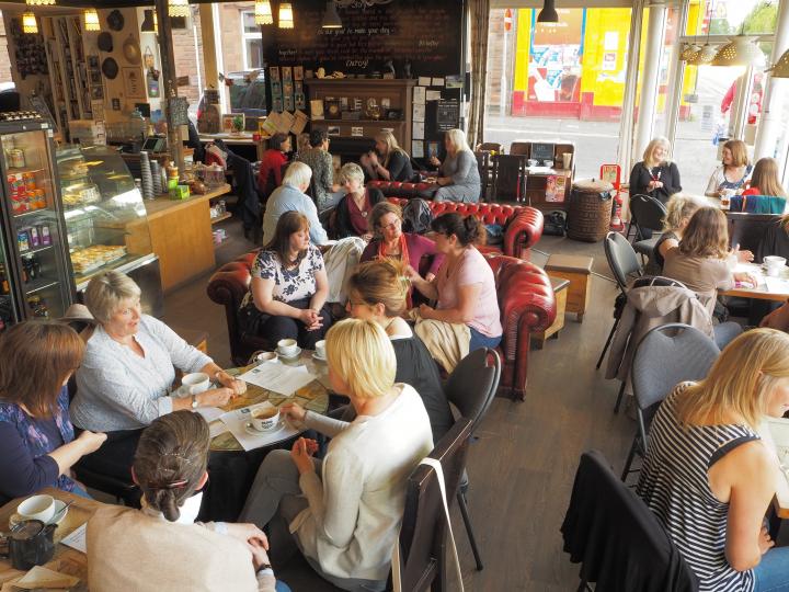 The first Menopause Cafe at Blend Coffee Lounge in Perth June 2017. Photo by Andy Sanwell. 