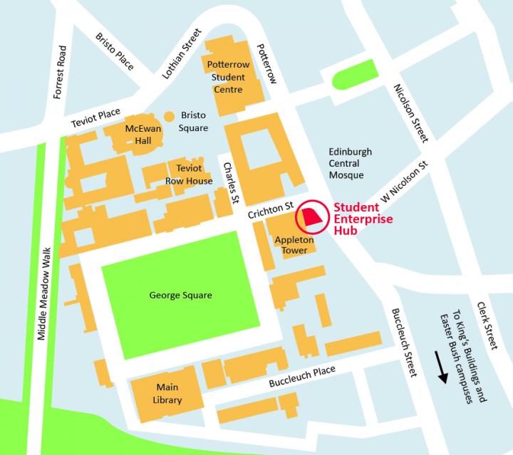 Student Enterprise Hub - map 