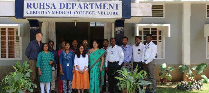 RESPIRE group pictured outside CMC Vellore