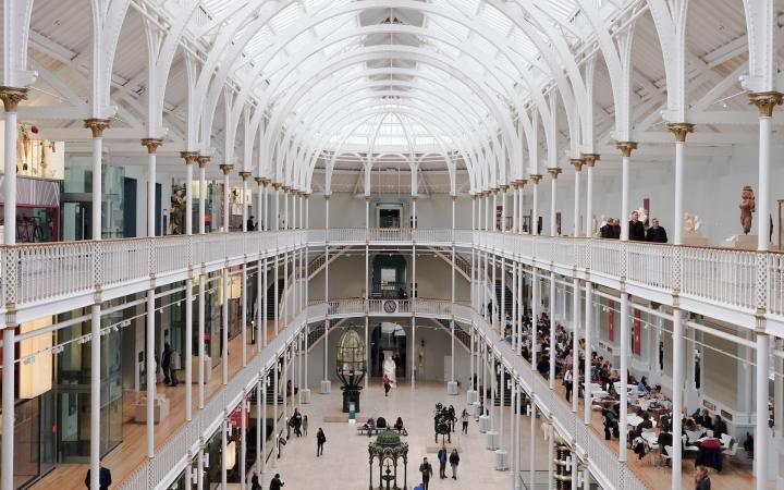 Main hall at the National Museum of Scotland
