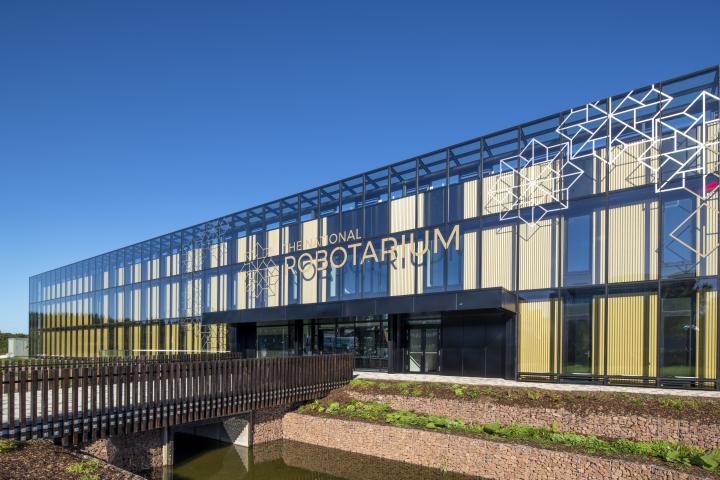 Image of the new National Robotarium building at the Heriot-Watt University campus, Edinburgh