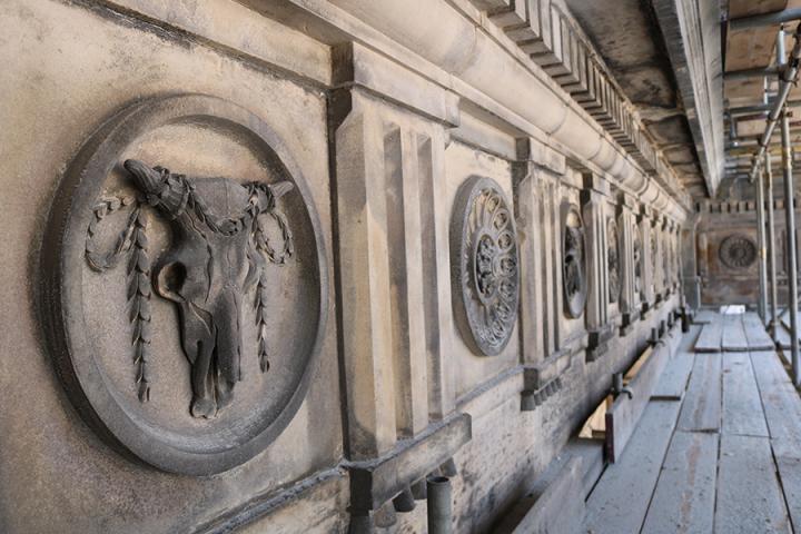 Old College stonework 