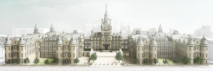 Artist's impression of how the redeveloped the former Royal Infirmary of Edinburgh building will look