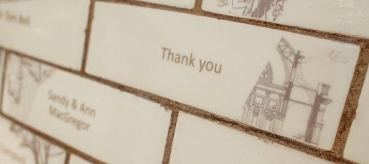 A tile displaying 'Thank you'