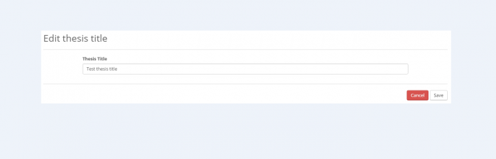 edit thesis title