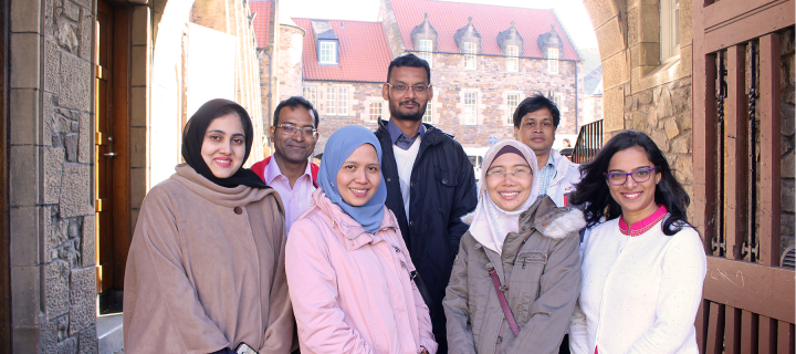 RESPIRE PhD students pictured outside the University of Edinburgh