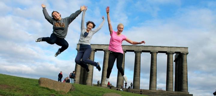 Jumping students