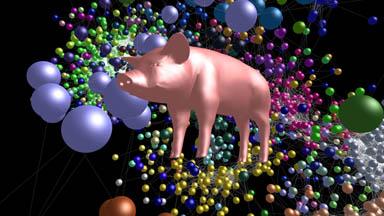 Computer generated image of a pig