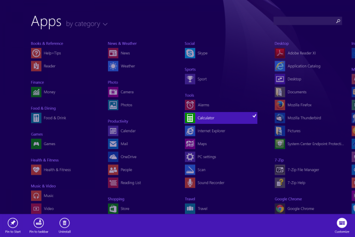 Windows 8 Pinning Apps