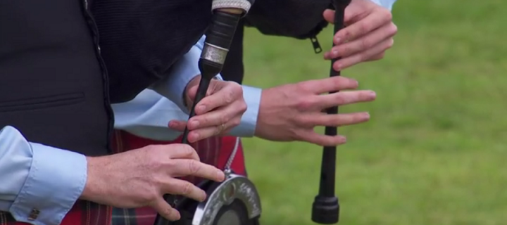 Hands of pipers from the Field Marshal Montgomery pipe band