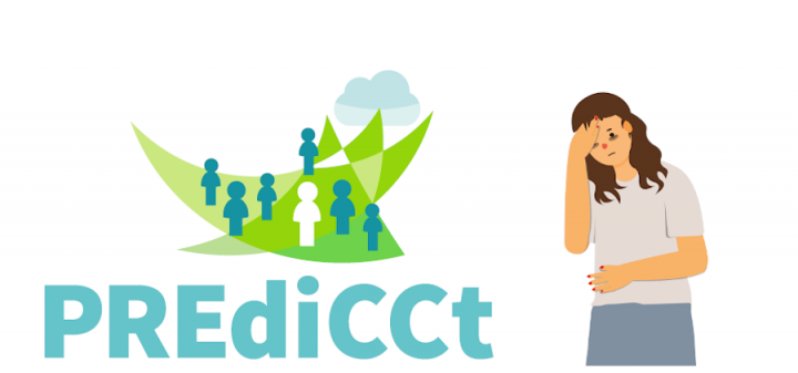 PREdiCCt logo and an image of a tired person