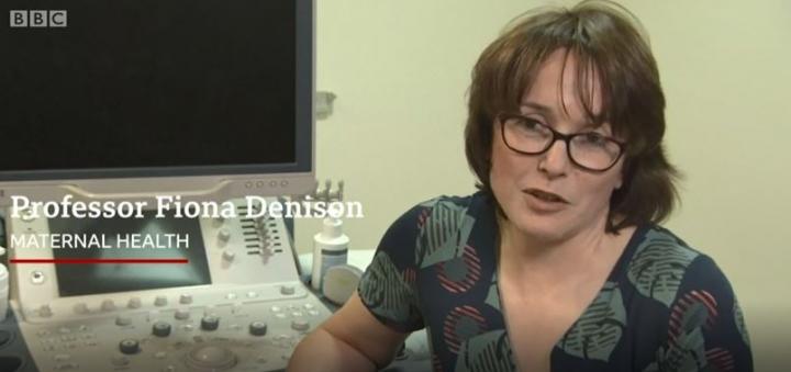 Prof Fiona Denison BBC maternal clinic segment