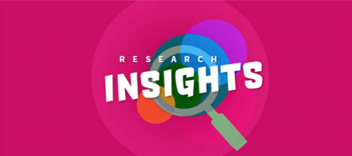 Research Insights logo, featuring text over an image of a magnifying glass