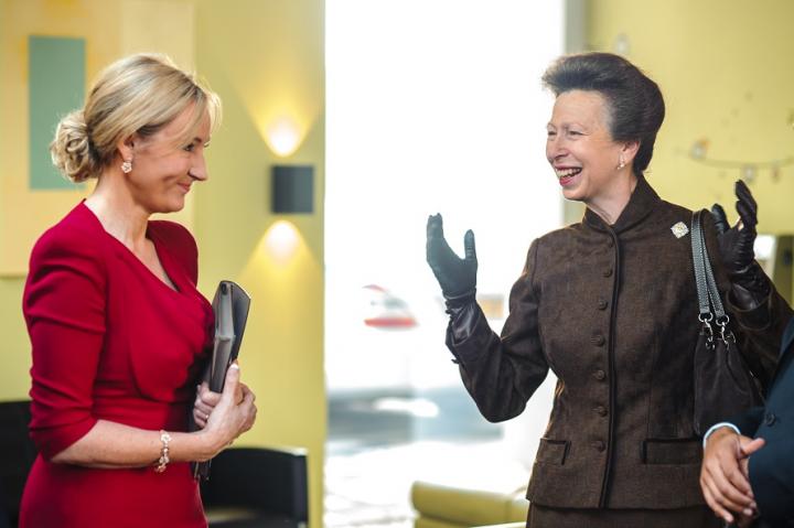 Her Royal Highness, The Princess Royal with JK Rowling
