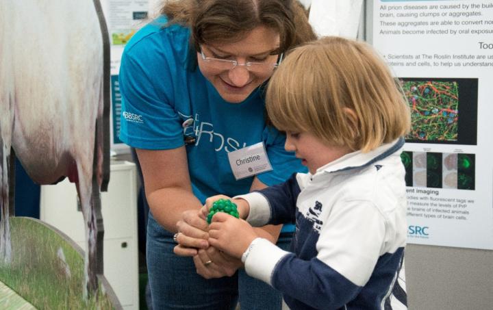 Kids with staff at the Royal Highland Show