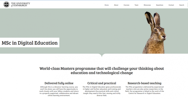 screengrab Digital Education website