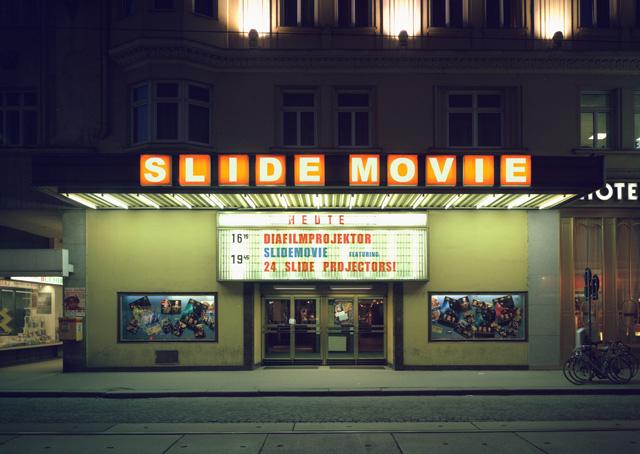 Facade of Slide Movie theatre