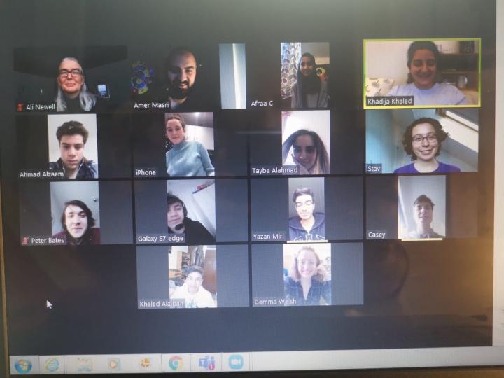 Screenshot of tutors taking part in an online zoom call for STTEPS