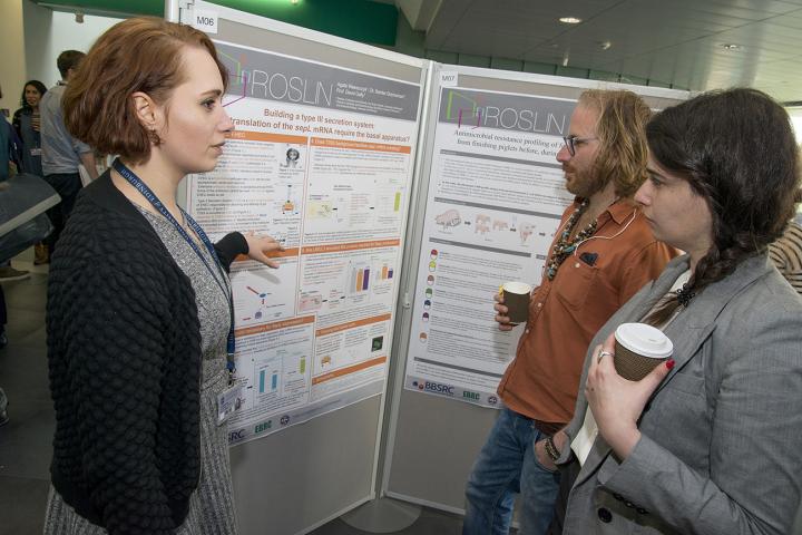Poster presentations at the Research Student Day at the Institute.