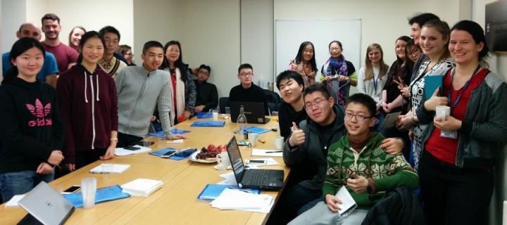 Edinburgh University staff and Chinese high school students take part in a workshop
