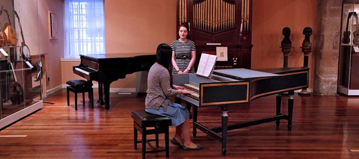 Photo of students in St Cecilia's Hall.