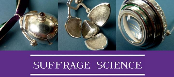 Image of the jewellery heirlooms presented to the Suffrage Science award winners