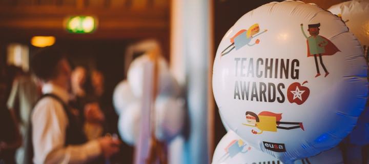 EUSA Teaching Awards balloon at the ceremony