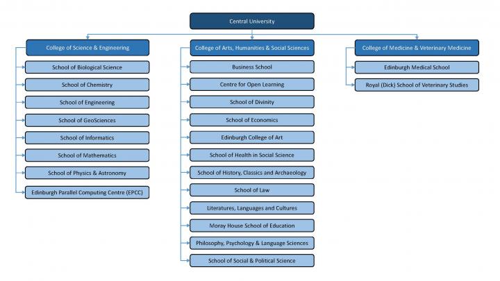 UoE structure of schools diagram