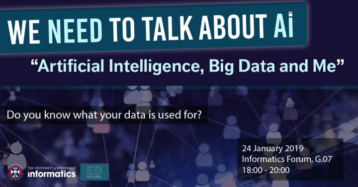 We Need To Talk About AI - 'AI, Big Data and Me' flyer