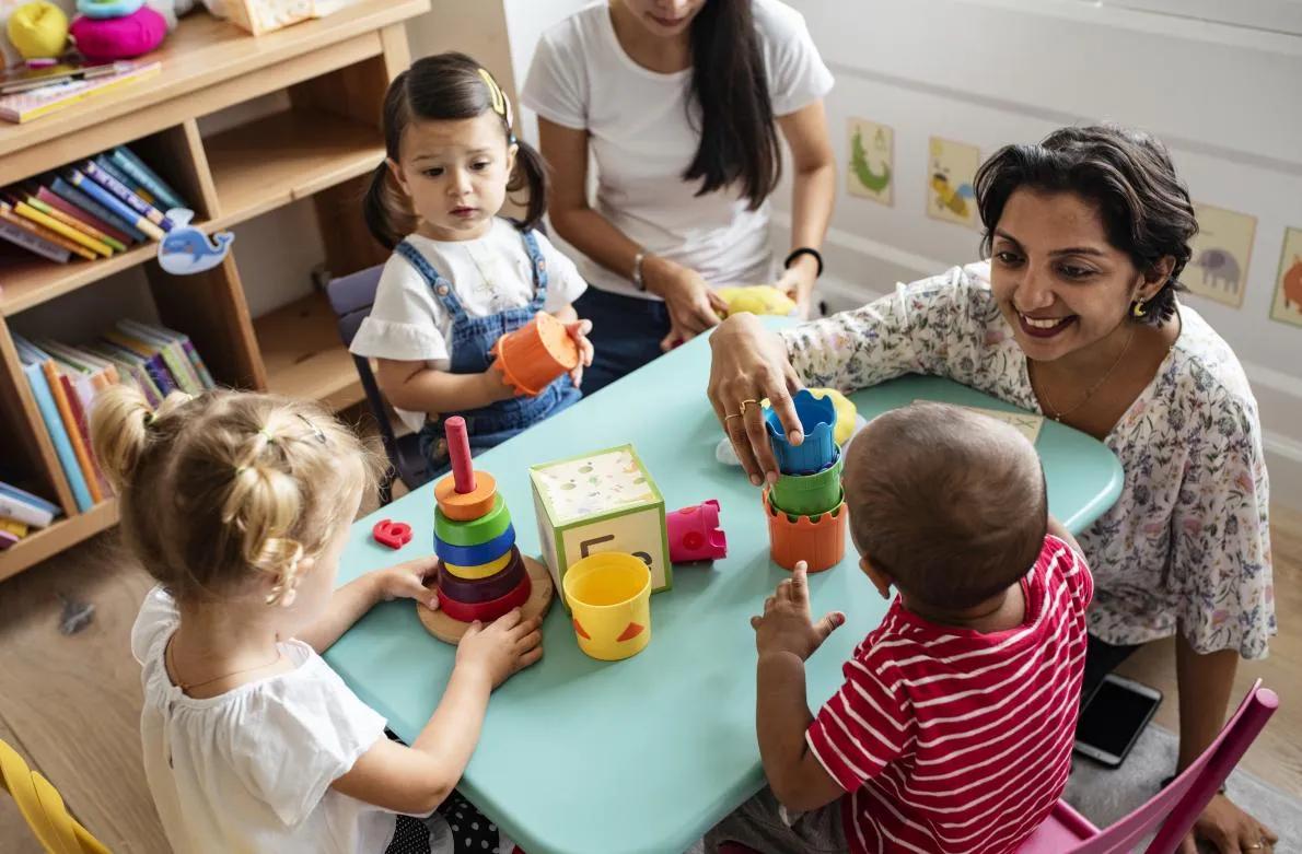 Young children at nursery