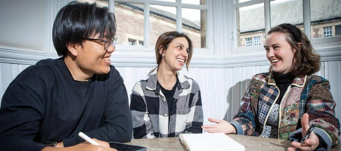 Students having a discussion in a classroom setting
