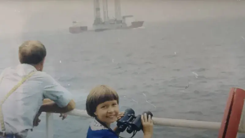 Artist with father