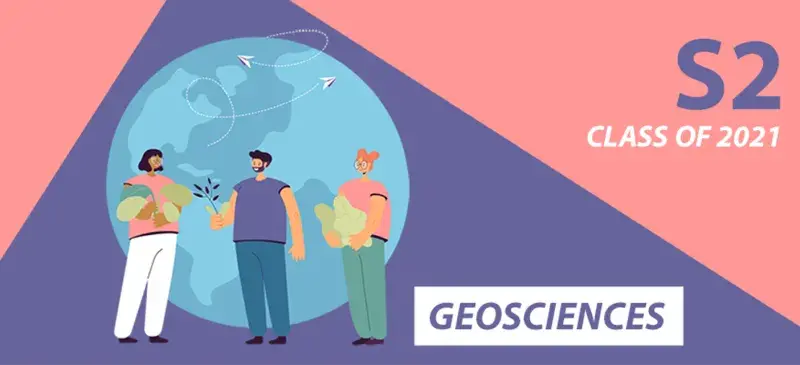 illustration of 3 people in front of an image of the earth