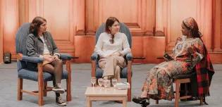 University book festival - three women sitting down in discussion