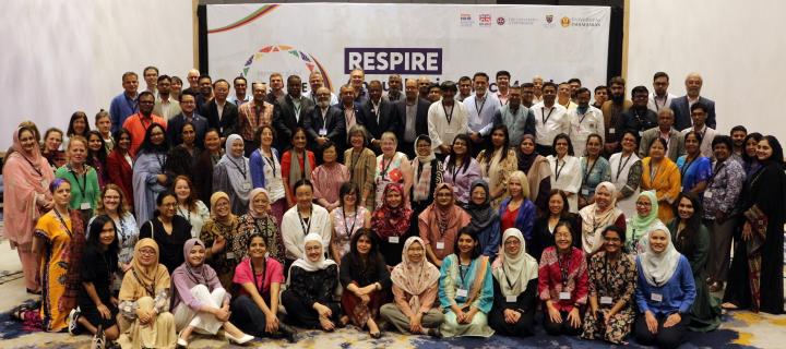 Group photo of delegates attending the RESPIRE 2023 ASM in Indonesia