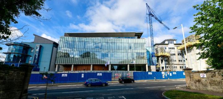 building works on the site of the Institute of Genetics and Cancer