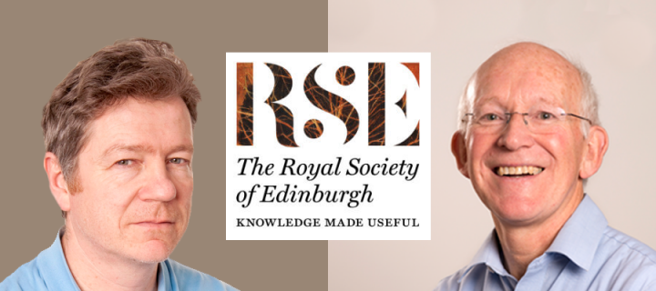 Professors Guthrie and Murray with RSE logo