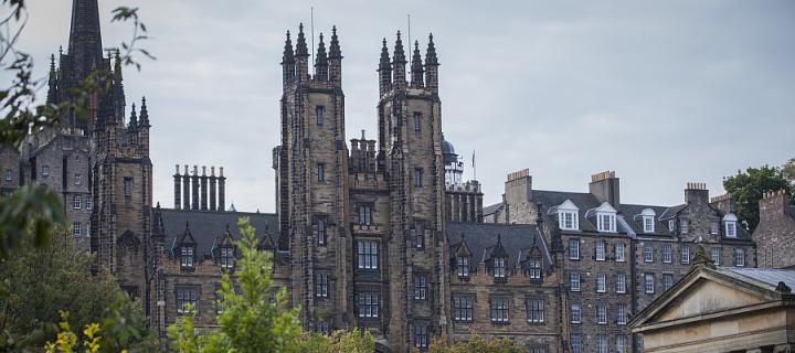 New College photographed from Princes Street Gardens