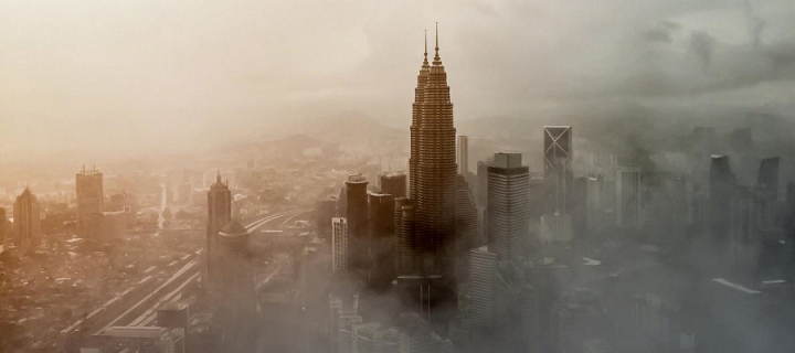 Skyline pollution image of Kuala Lumpur 