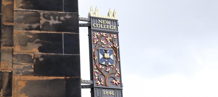 Colour image of New College Sign 