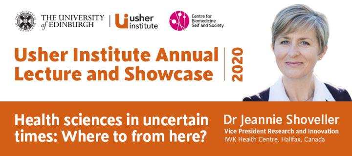 Usher Institute Annual Lecture, Wednesday 28 October 14:00-16.00 (UK), Register at: https://edin.ac/2E0z2Wy