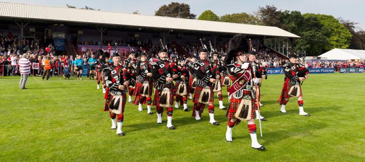 pipers at highland games