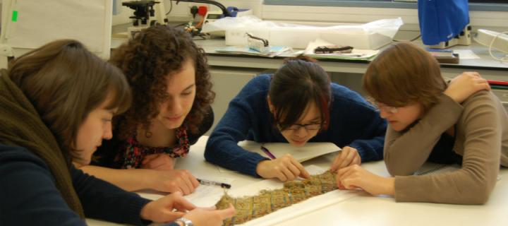 Students on the M Phil Programme for Textile Conservation